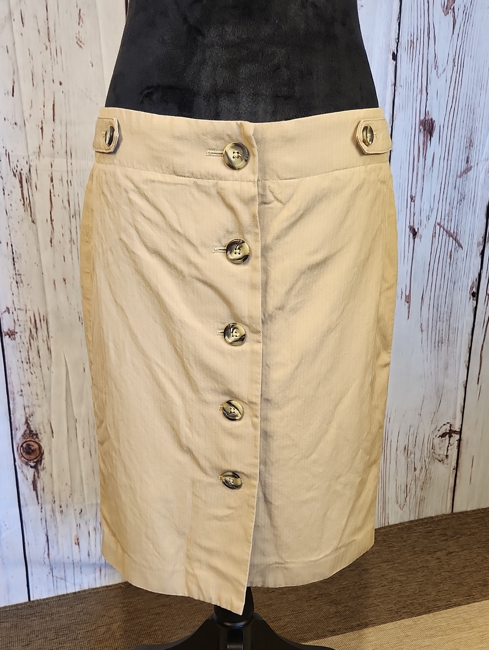 Ann Taylor Loft Button Down Skirt 8